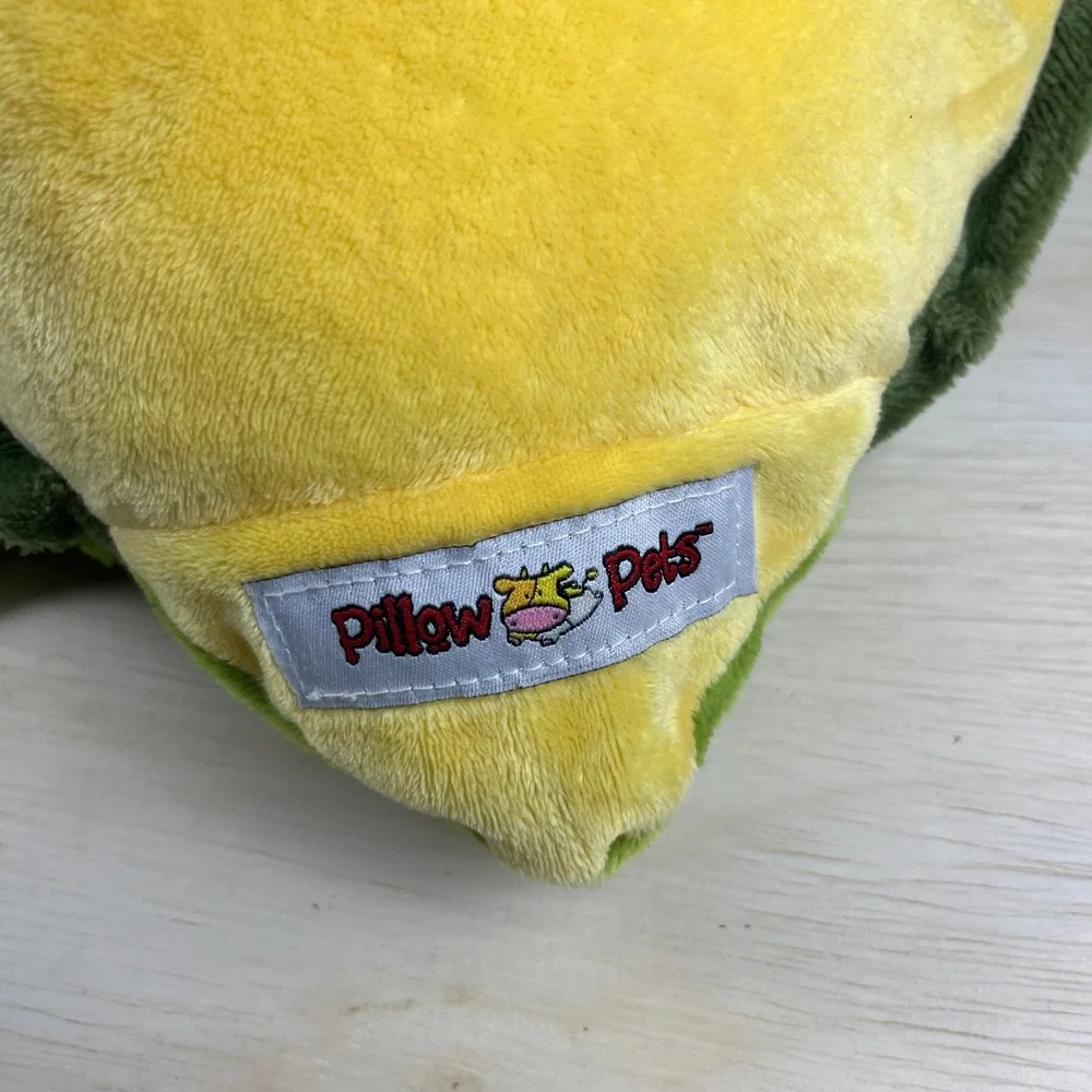 Pillow Pets Green Turtle Plush Stuffed Animal Toy Large 18 inch Folding Pillow